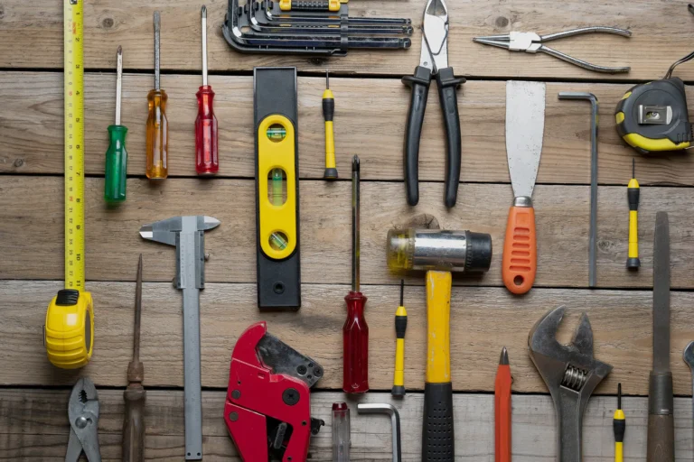 Tools on bench